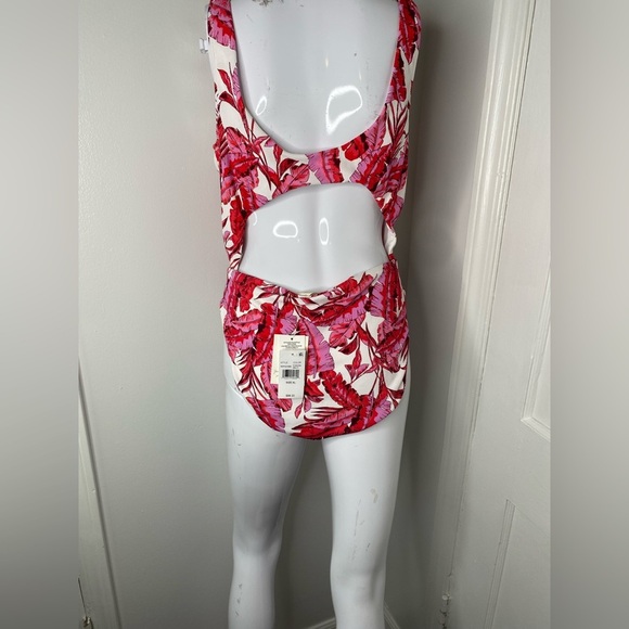 Jessica Simpson NWT XL Palm O Ring Floral Cutout Swimsuit Pictured AS IS - Picture 8 of 8